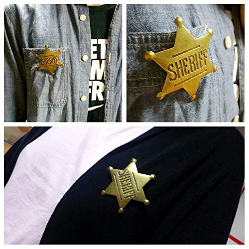iMagitek 2 Pack 2.6 Inch Mental Western Sheriff Badge for Kids Party Favors Supplies  School Carnival Prizes  Party Bag Gift Fillers - Image 3